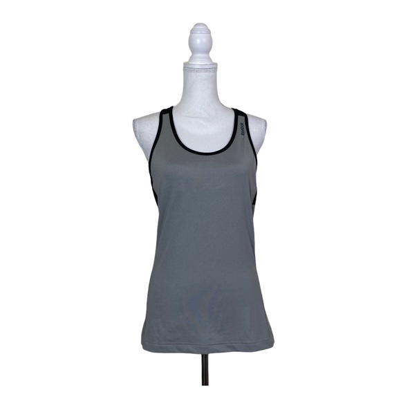Reebok Grey Black Slim Fit Work Out Tank Top NEW - Picture 1 of 9